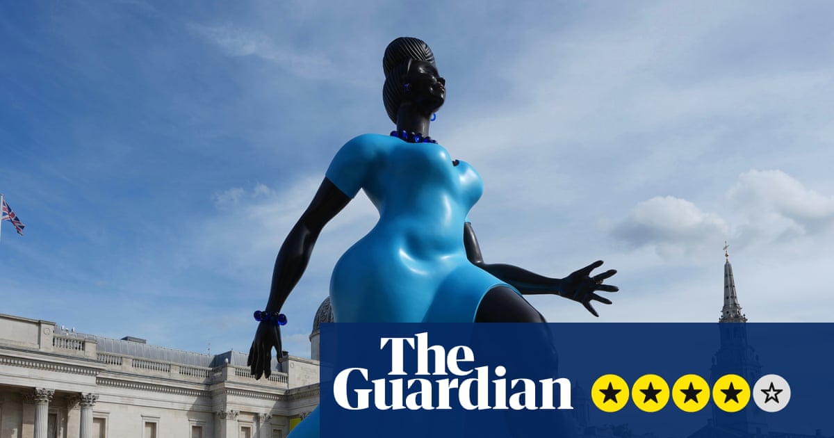 Tschabalala Self’s Lady in Blue review – this striding scupture fills the fourth plinth with humour and life